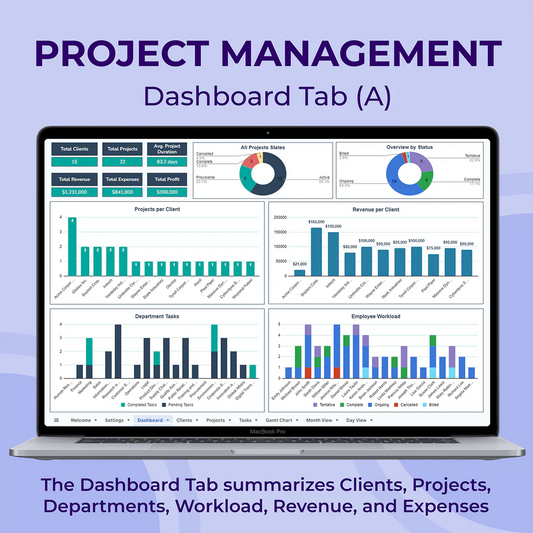 Project Management Spreadsheet — Excel & Google Sheets Tool