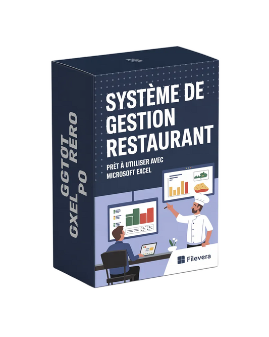 Système de Gestion Restaurant Excel — Ventes, Stocks, Personnel & P&L | Tableau de Bord Complet
