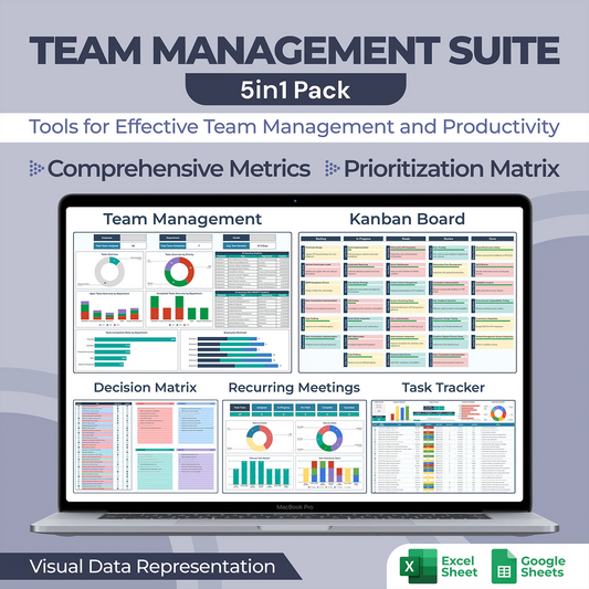 Team Management Bundle 5-in-1 — Excel & Google Sheets Pack