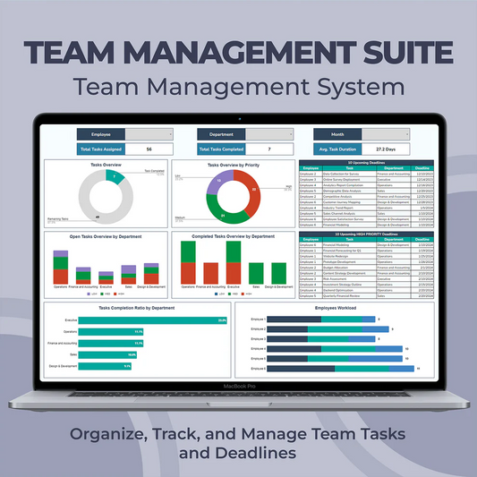 Team Management Bundle 5-in-1 — Excel & Google Sheets Pack